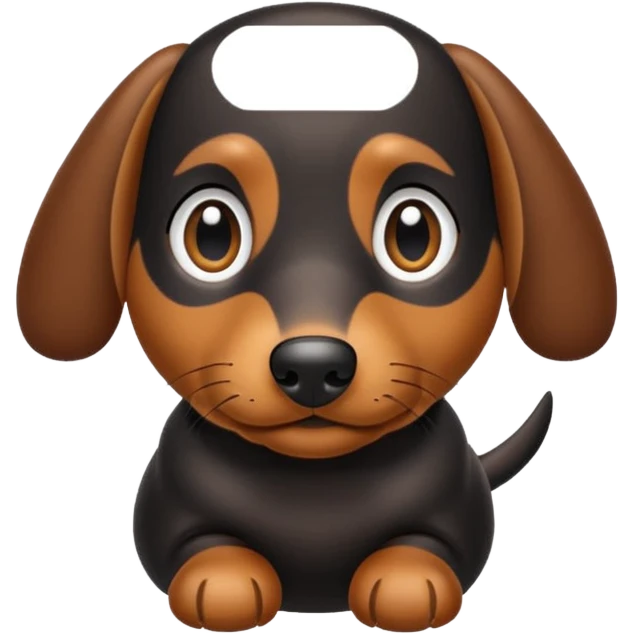 Wiener dog black and brown  emoji
