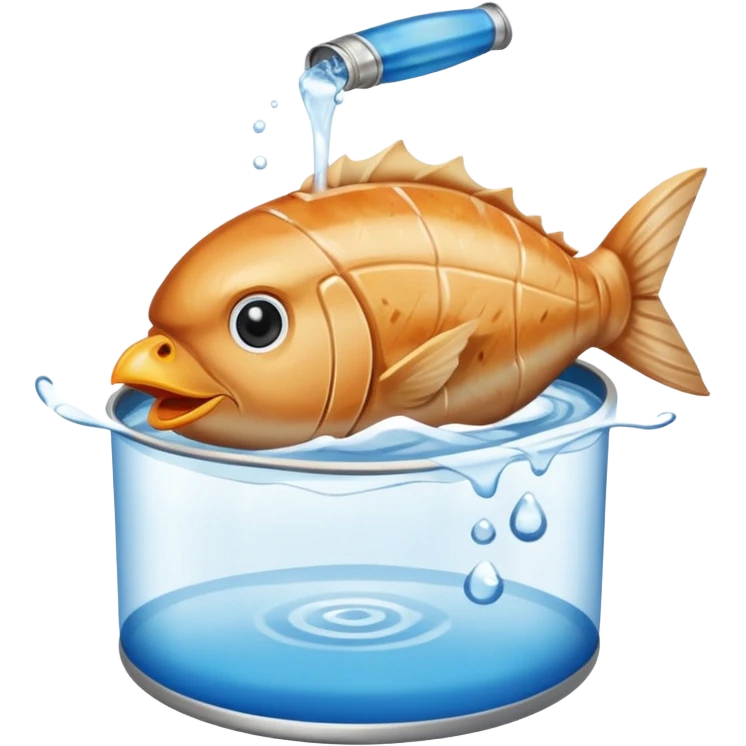 Hen White + Tuna Fish emoji