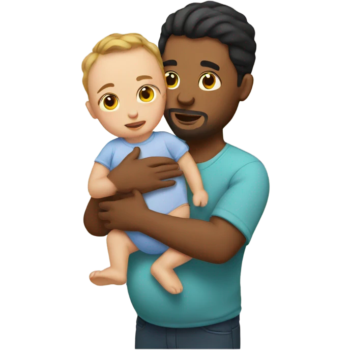 Pregnant man holding baby emoji