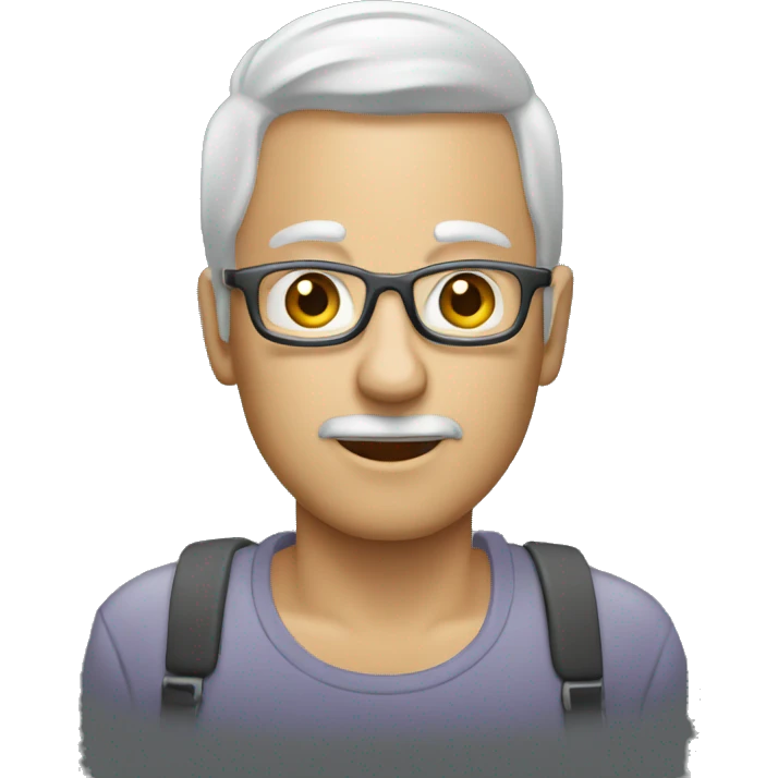 image personne âgée au téléphone emoji