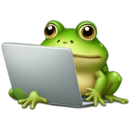 cute toad with laptop emoji