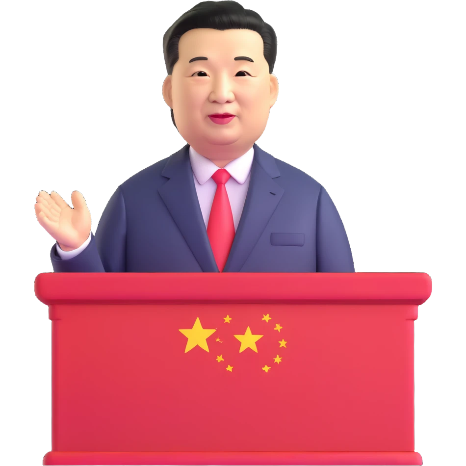Xi Jinping giving a speech emoji