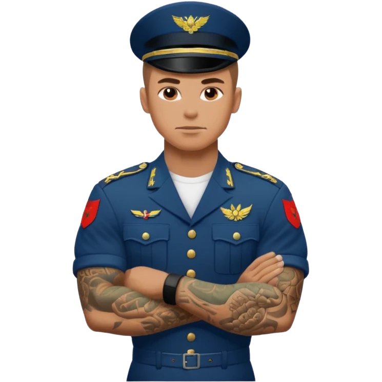 tatooed soldier, Russia emoji