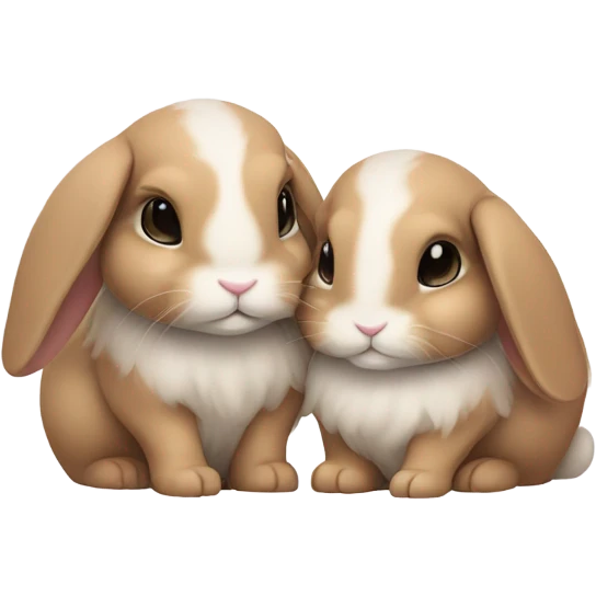 Bunnies in love emoji