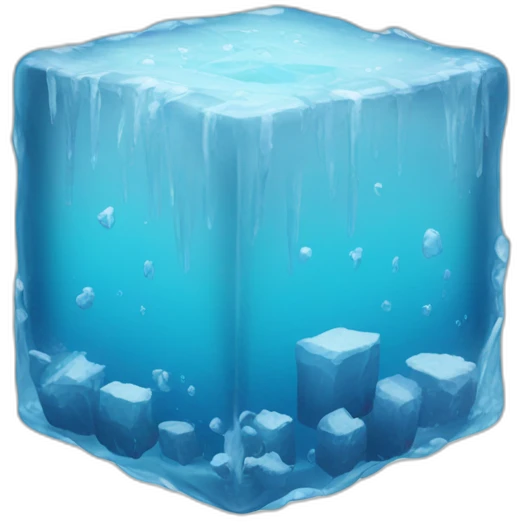 Water frozen cube emoji