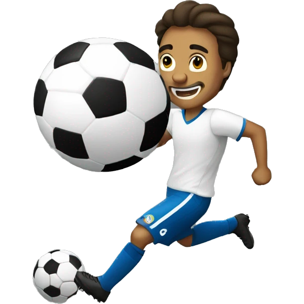 ANTONIO RUTIGER RUNNING WITH SOCCER BALL emoji