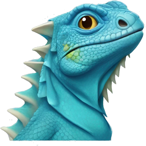 blue iguana emoji