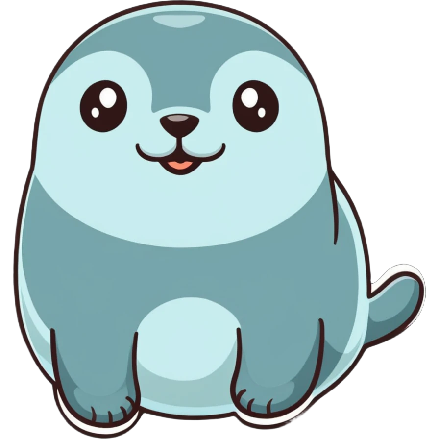cute cartoon seal emoji