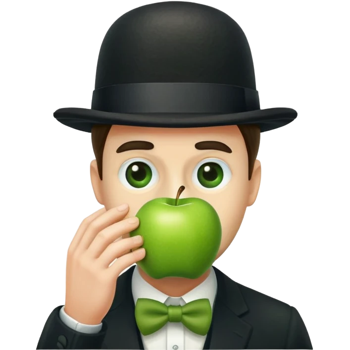 Magritte “the son of man”  emoji