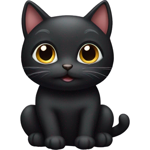 cute black cat emoji