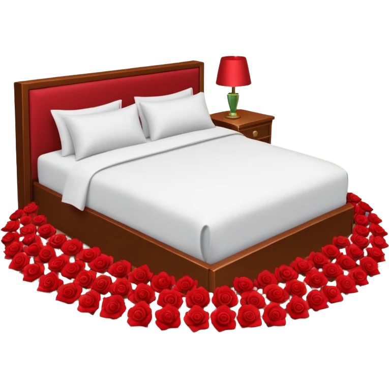 mini roses on hotel bed emoji