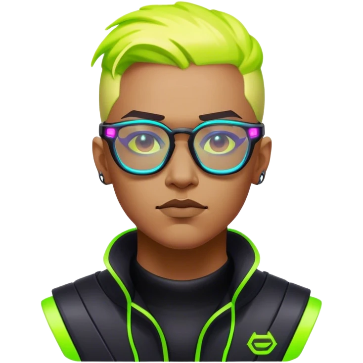 glasses cyberpunk neon emoji