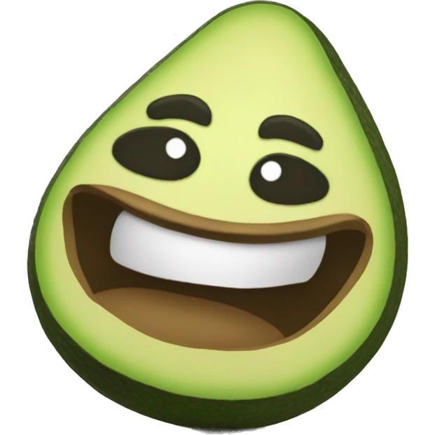 Avocado without a care in the world emoji