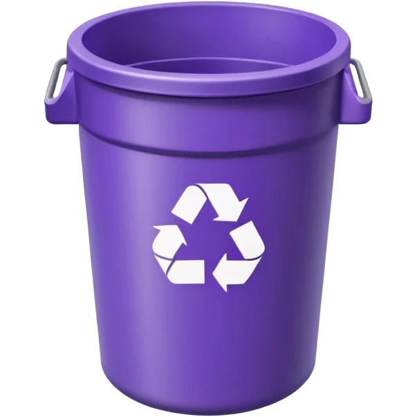 purple recycle bin

 emoji