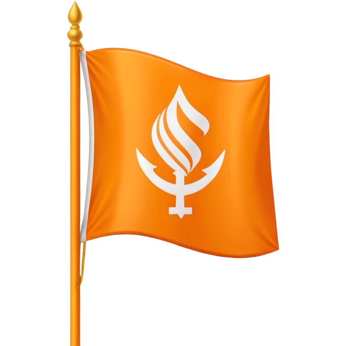 Use orange flag and sikh emoji this 🪯 and make sure emoji fit in Flag  emoji