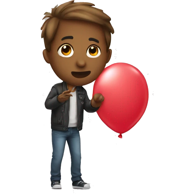 Blowing kiss baloon emoji