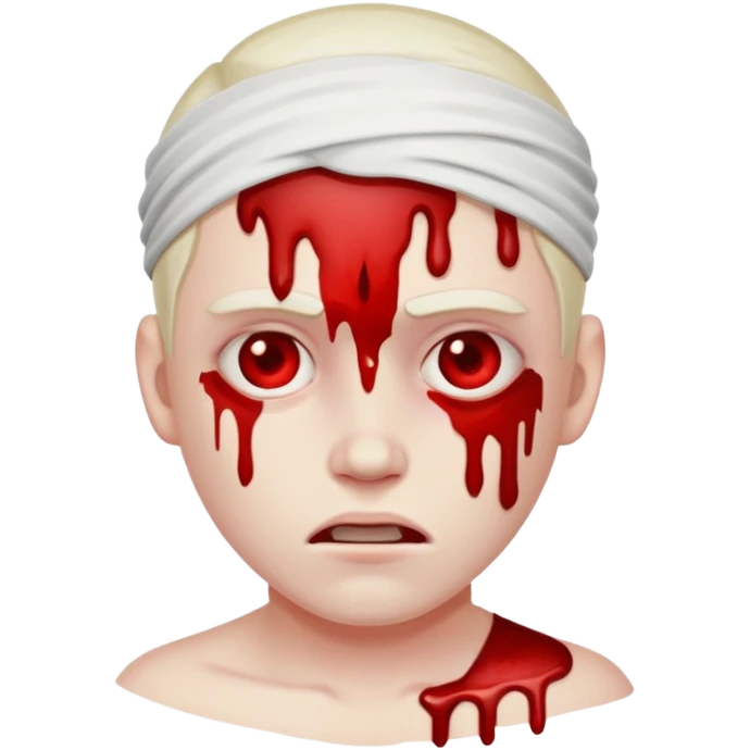 A pail white bloody character emoji