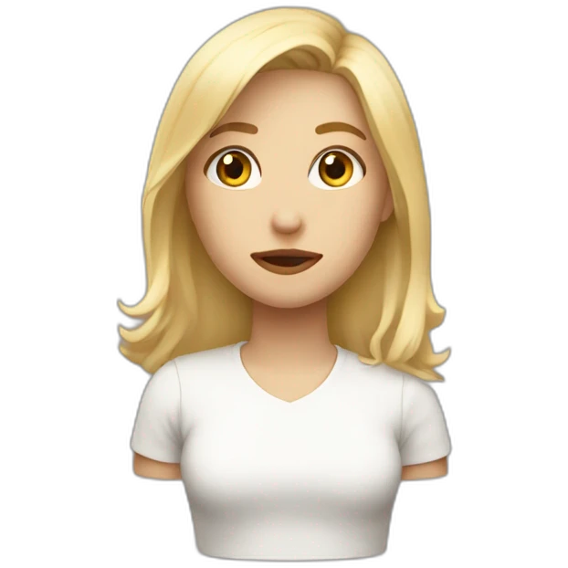 Persona rubia, solo cabeza, con expresiones emoji