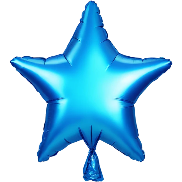 Blue foil star balloon emoji