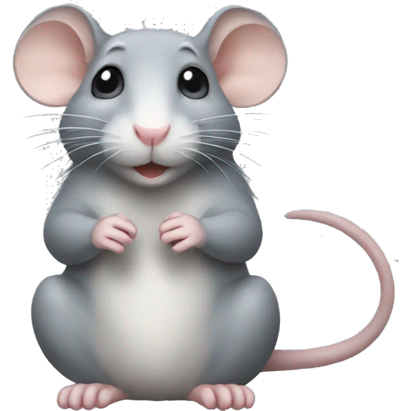 Pray grey  rat emoji