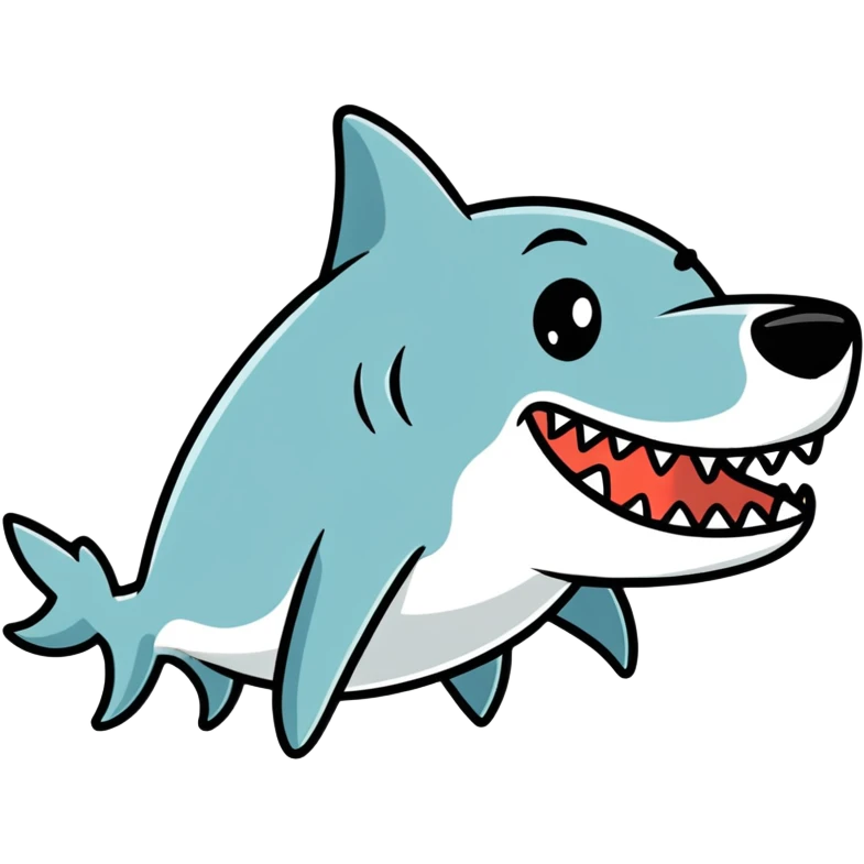 un perro con tiburón  emoji