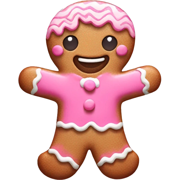 Pink gingerbread  emoji