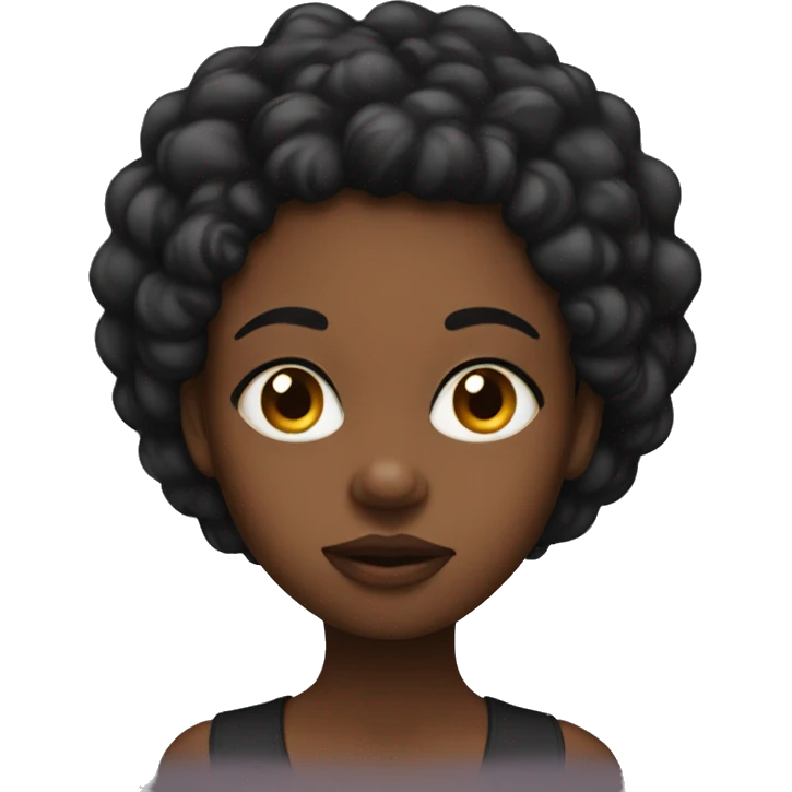 Black girl side eye emoji