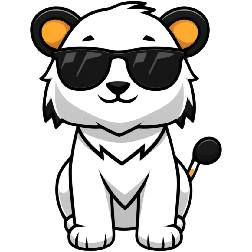 cool lion with sunglasses emoji