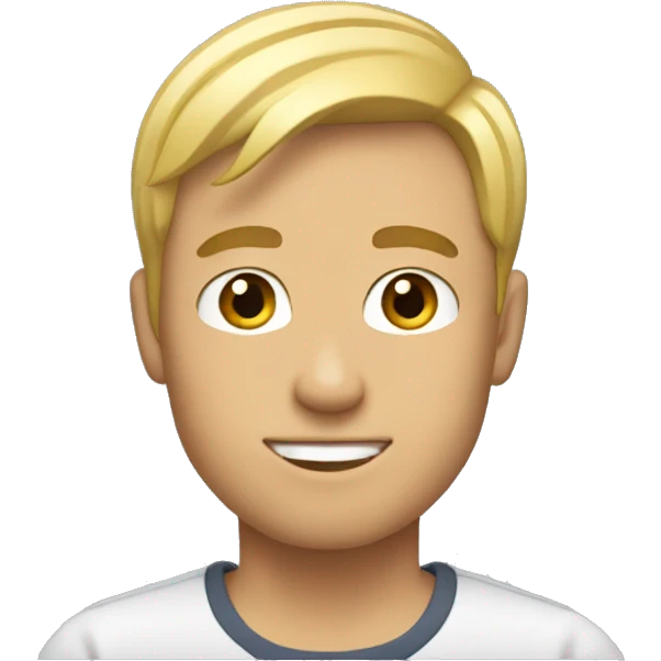21 year guy with short blonde straight hair emoji