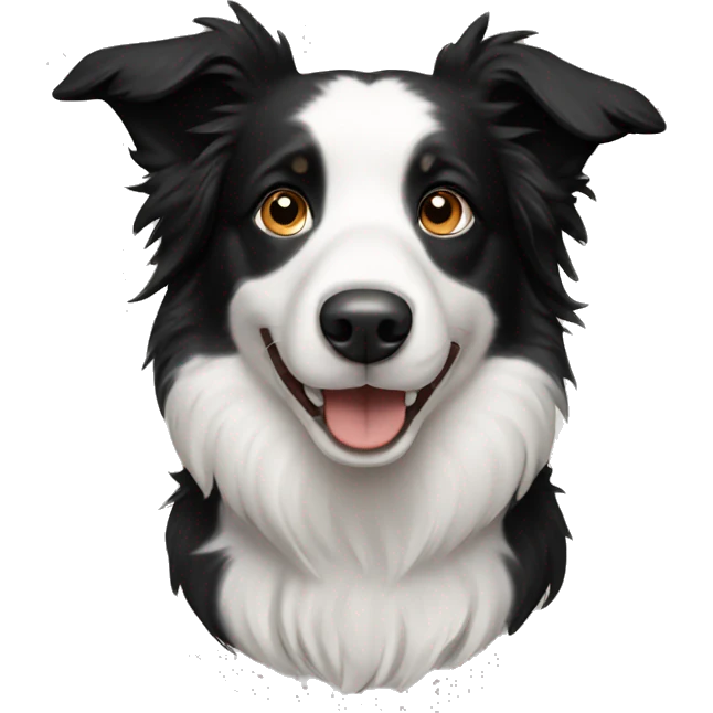Two Border collie dog emoji