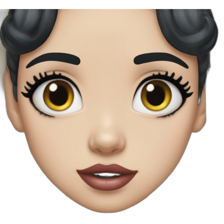 melanie martinez half white and half black hair emoji