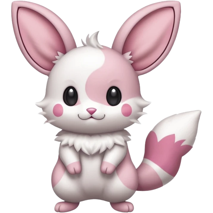 Delcatty-Minccino-Cinccino-Skitty-fusion, full body emoji