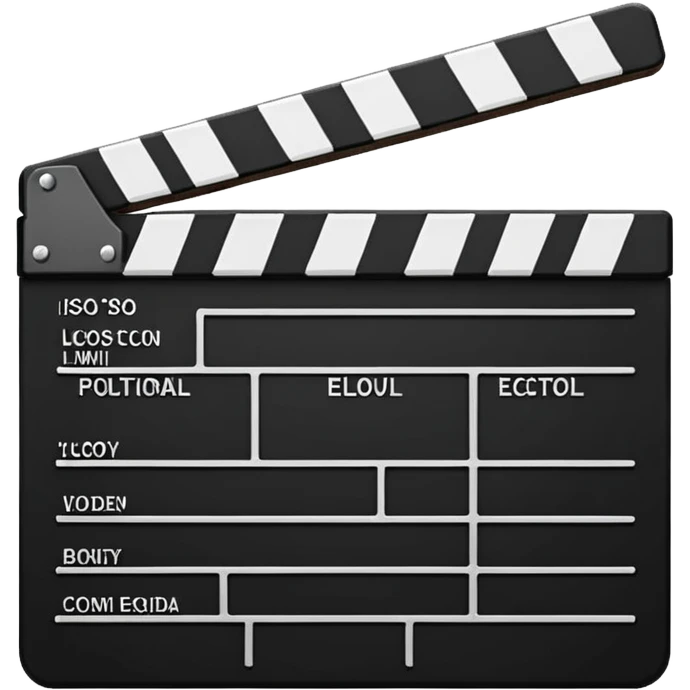 create a film clapper board emoji