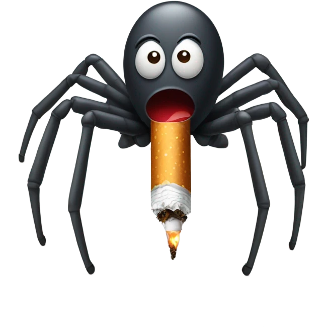 Spider with a cigarette emoji