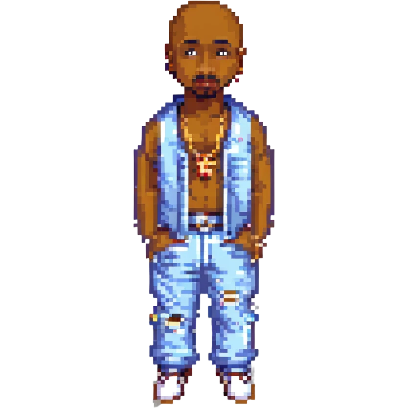 2Pac в полный рост, no background emoji
