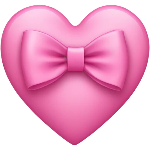 Pink bow heart emoji