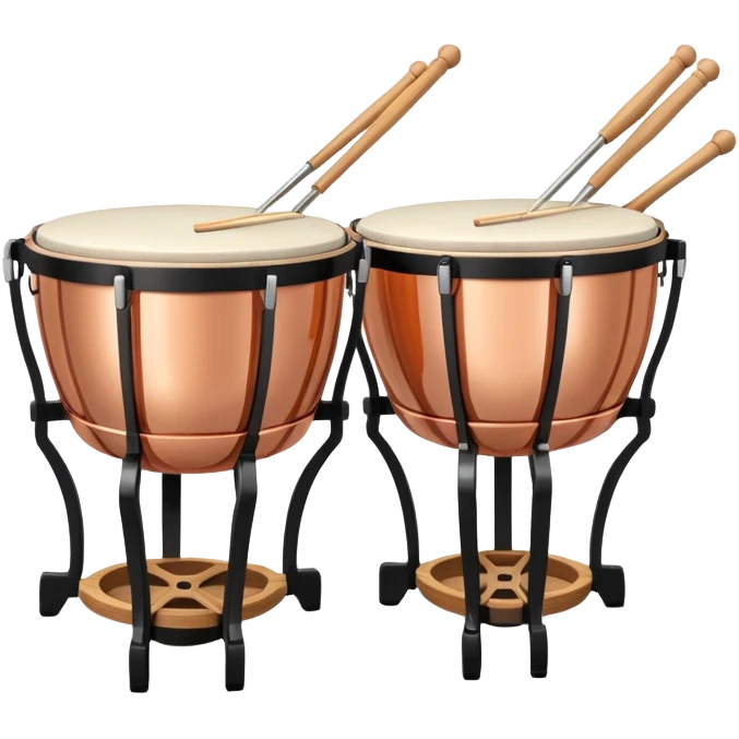 timpani drum with mallets emoji