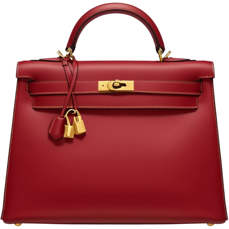 hermes kelly dark red bag emoji