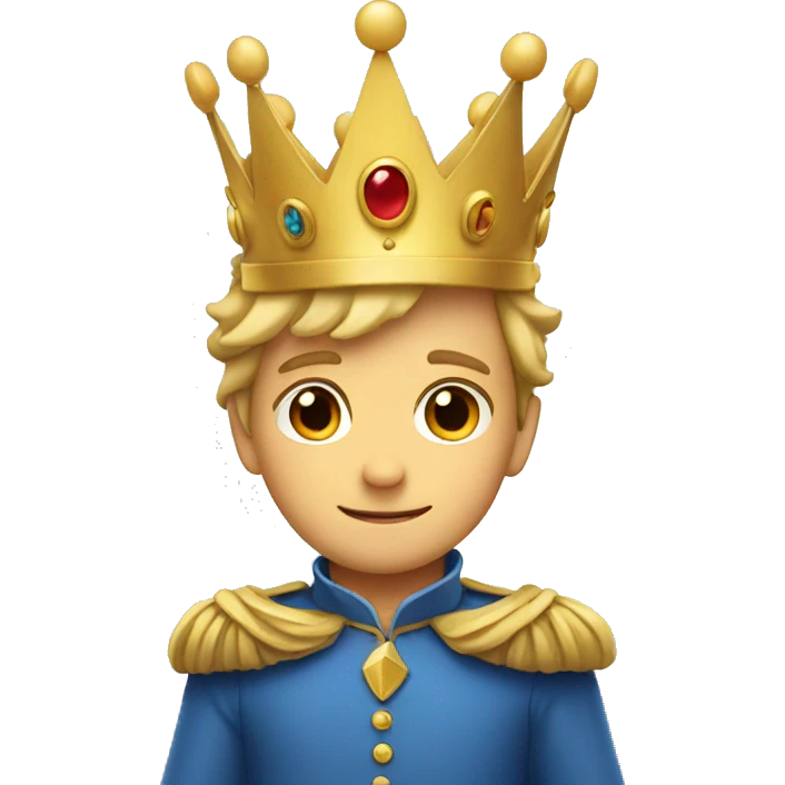A little prince in a crown on his head emoji