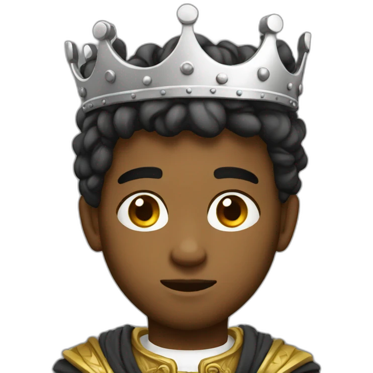 Young King white tired emoji