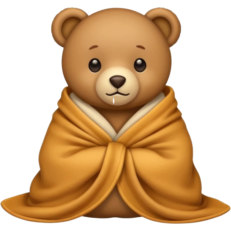 Teddy bear wrapped in a blanket  emoji