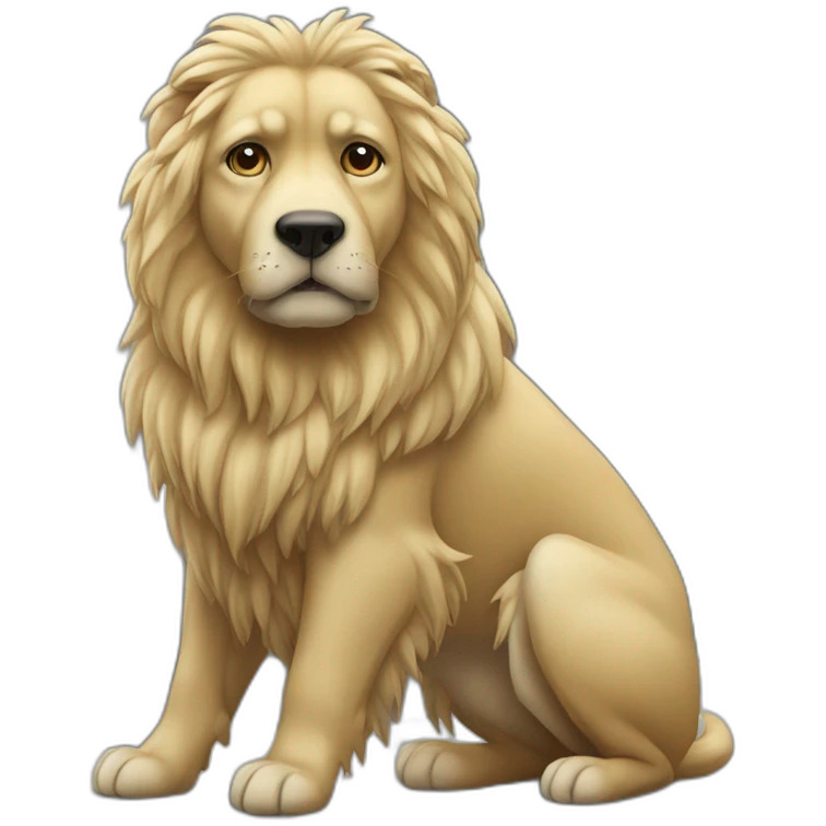 Chien sur lion emoji