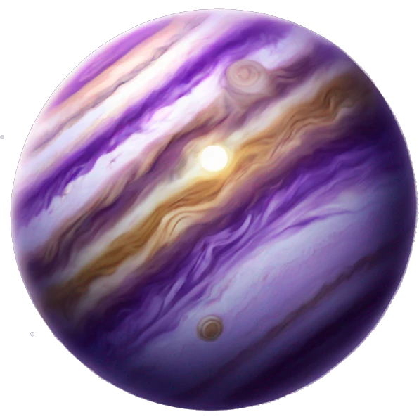 Jupiter but its colors are purple and indigo  emoji