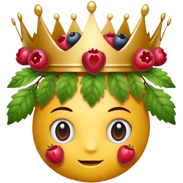 berry crown made of mixed forest fruits emoji
