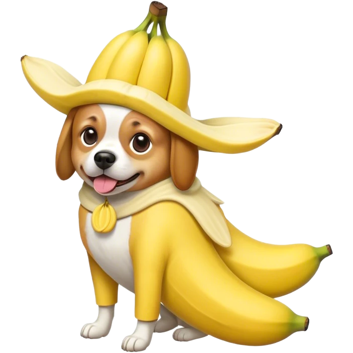 dog wearing a banana costume  emoji