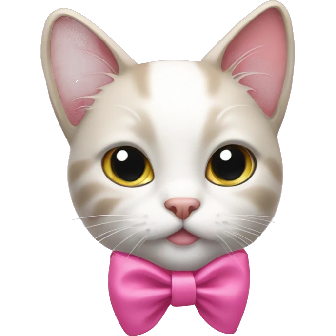 cat with a pink bow emoji