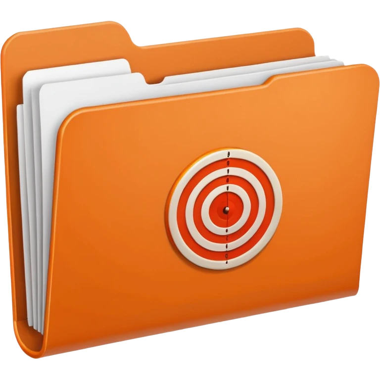 orange file folder with target on the cover emoji
