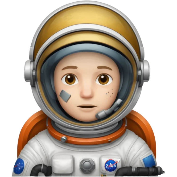 astronaut with broken helmet emoji