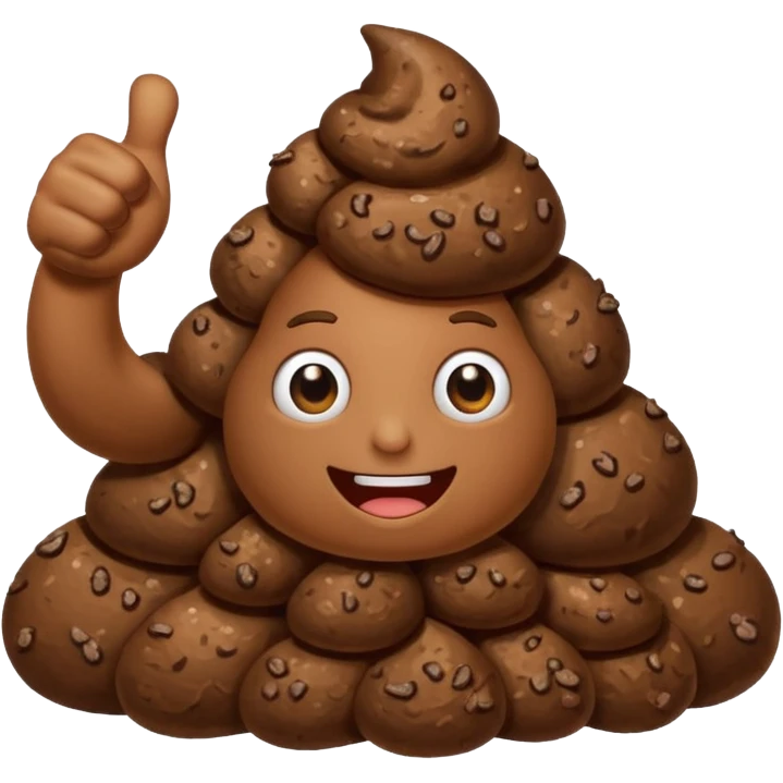 Poop shows a like emoji