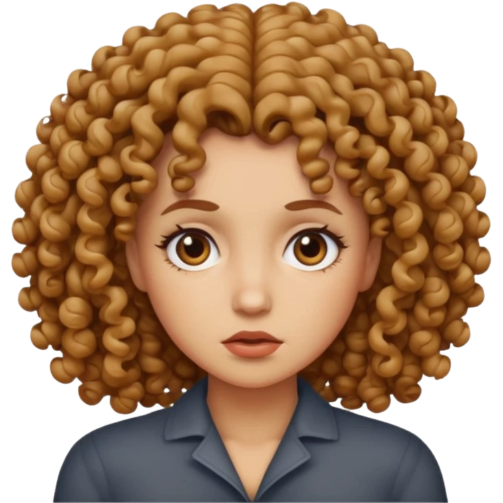 SEÑORA CON EL PELO RIZADO AMARGADA  emoji